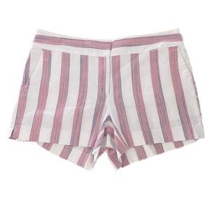 Loft White Striped Riviera Shorts